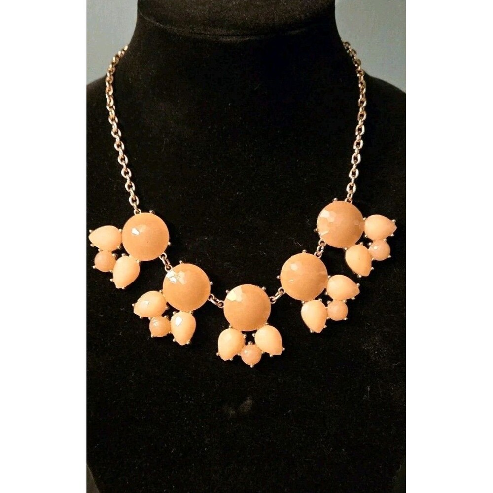 Charming Charlie Peach/Orange Colored Statement Bubble Necklace